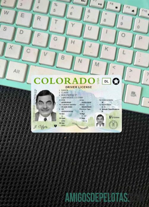 EUA Colorado DL fotovisual frontal exemplo real